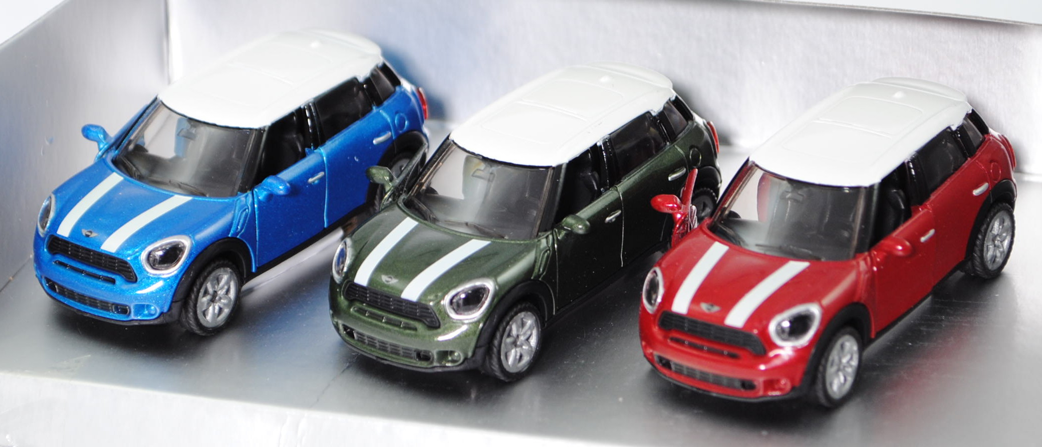 00601 GB MINI Set: Mini Cooper S Countryman (Typ R60, Mod. 10-) (vgl. 1454), blau+grün+rot, limited