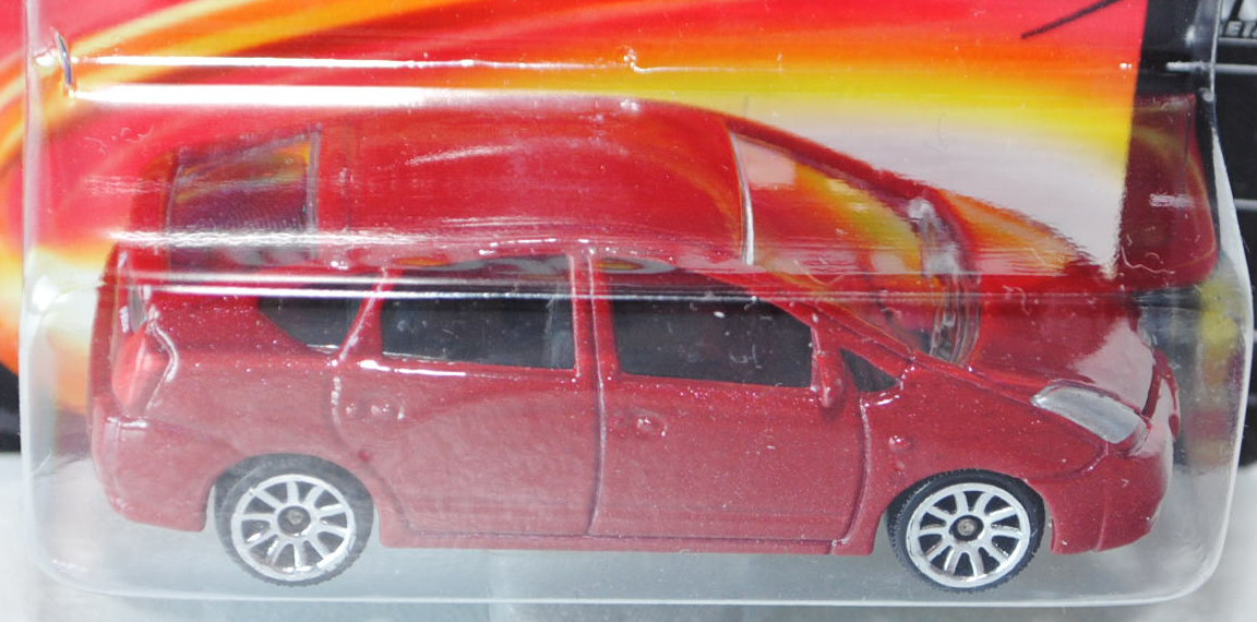 Toyota Prius II Typ NHW20 (Nr. 292D), Modell 2003-2009, purpurrotmetallic, majorette, 1:59, Blister