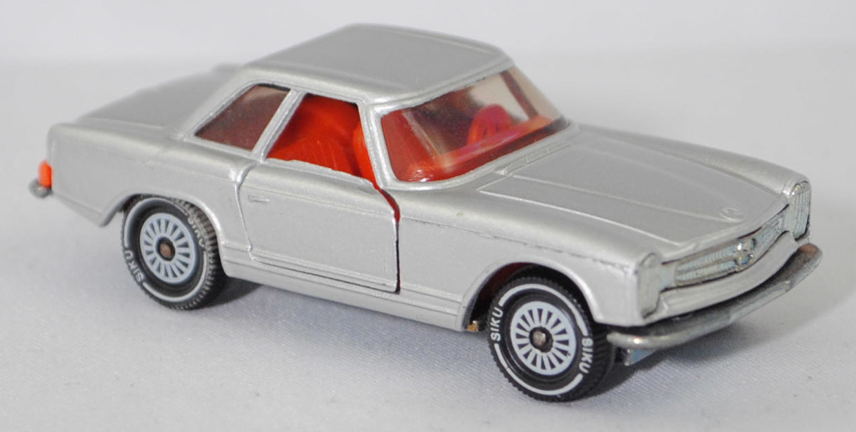 00007 Mercedes-Benz 280 SL (W 113, Pagode, Modell 1968-1971) mit Hardtop (Coupédach), silber, Bpr. V 302 / 1017, W-Germ, Verglasung rauch, R11 gerillt, SIKU SUPER, 1:60, m