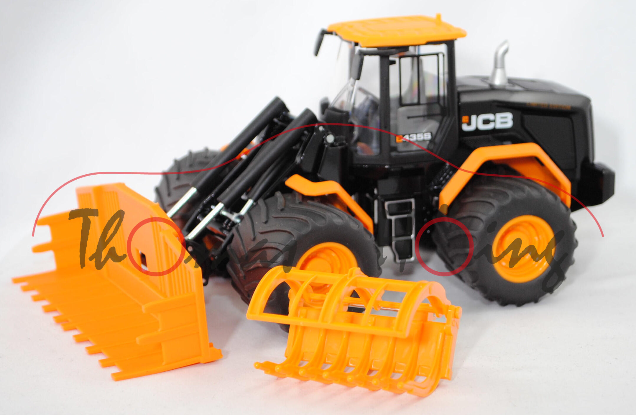 00000 JCB 435S Agri Radlader (Modell 2013-), gelb/schwarz, HI IS 2023, SIKU, 1:32, Werbeschachtel