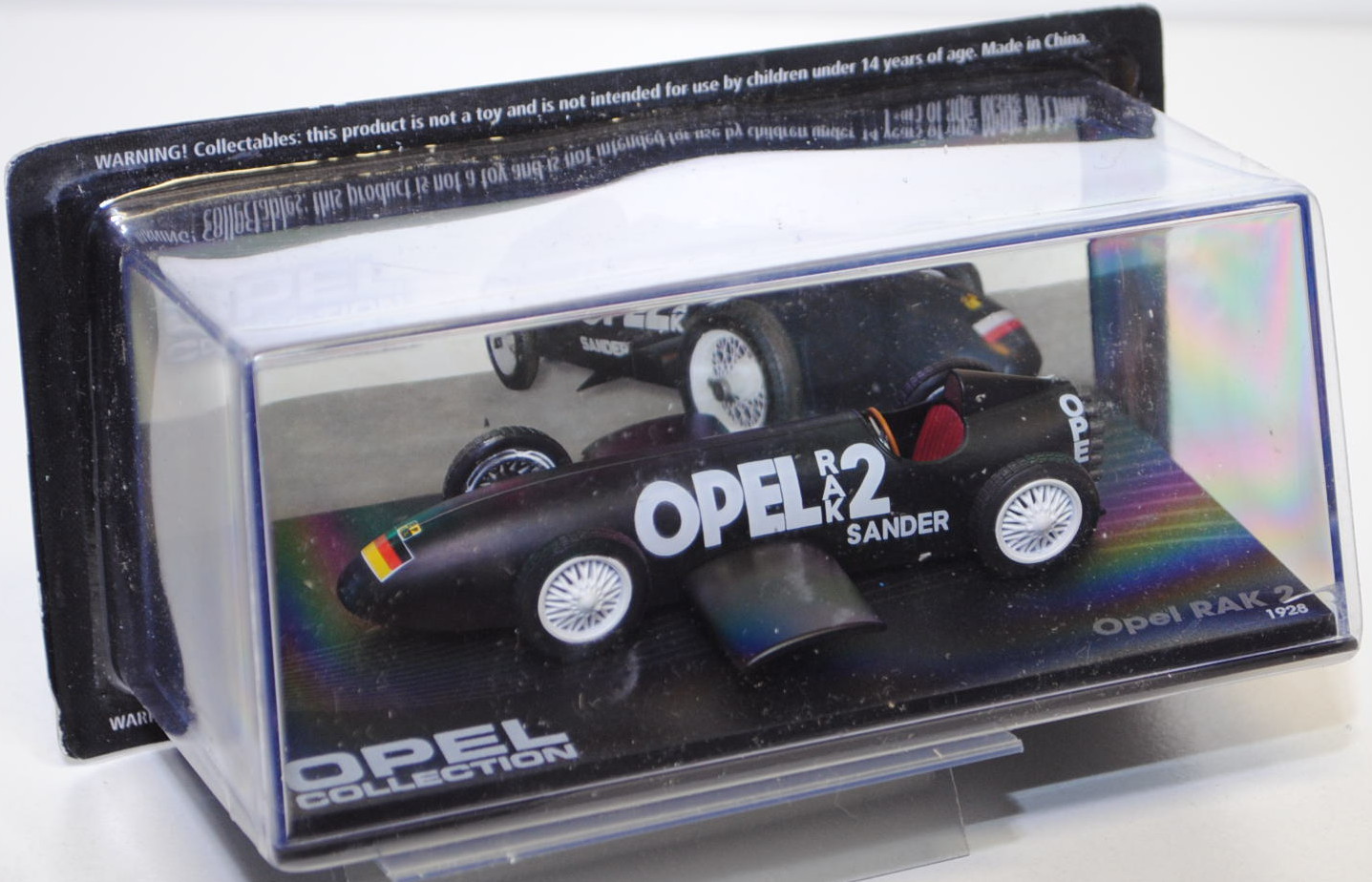 Opel RAK2, Modell 1928, schwarz, OPEL RAK 2 / SANDER, EAGLEMOSS INTERNATIONAL LTD, 1:43, mb