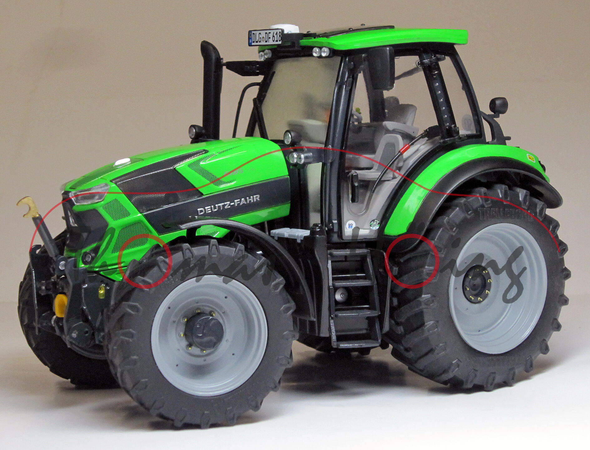 DEUTZ-FAHR 6185 TTV Agrotron (Ausführung 2016-), grün/grau, DLG DF 618, weise-toys, 1:32, mb