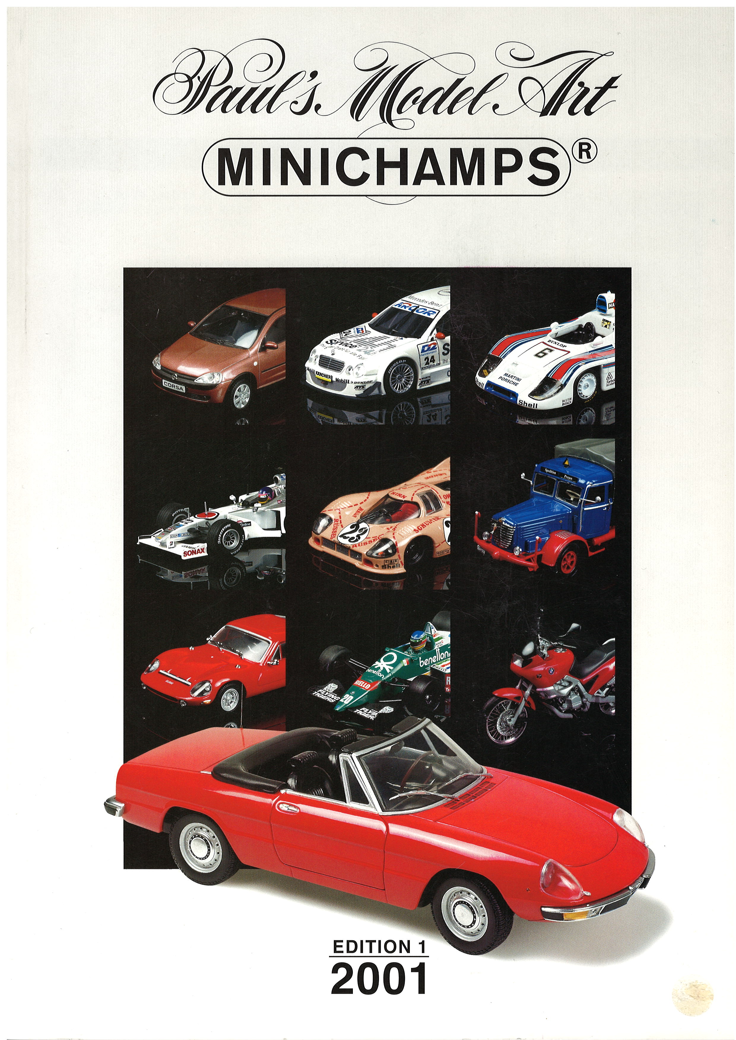 Minichamps Katalog Edition 1 2001, 132 Seiten DIN A4, Minichamps (Katalog mit Lagerspuren)