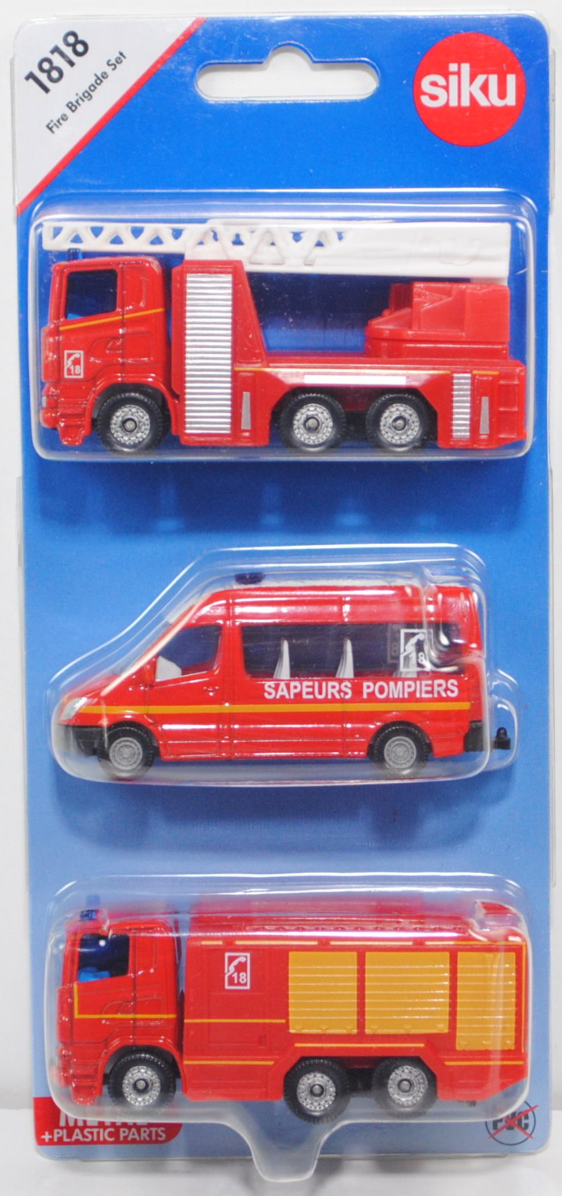 00100 F Fire Brigade Set mit Scania R380 Fire Truck + MB Sprinter II + Scania R380 Fire Engine, P29e