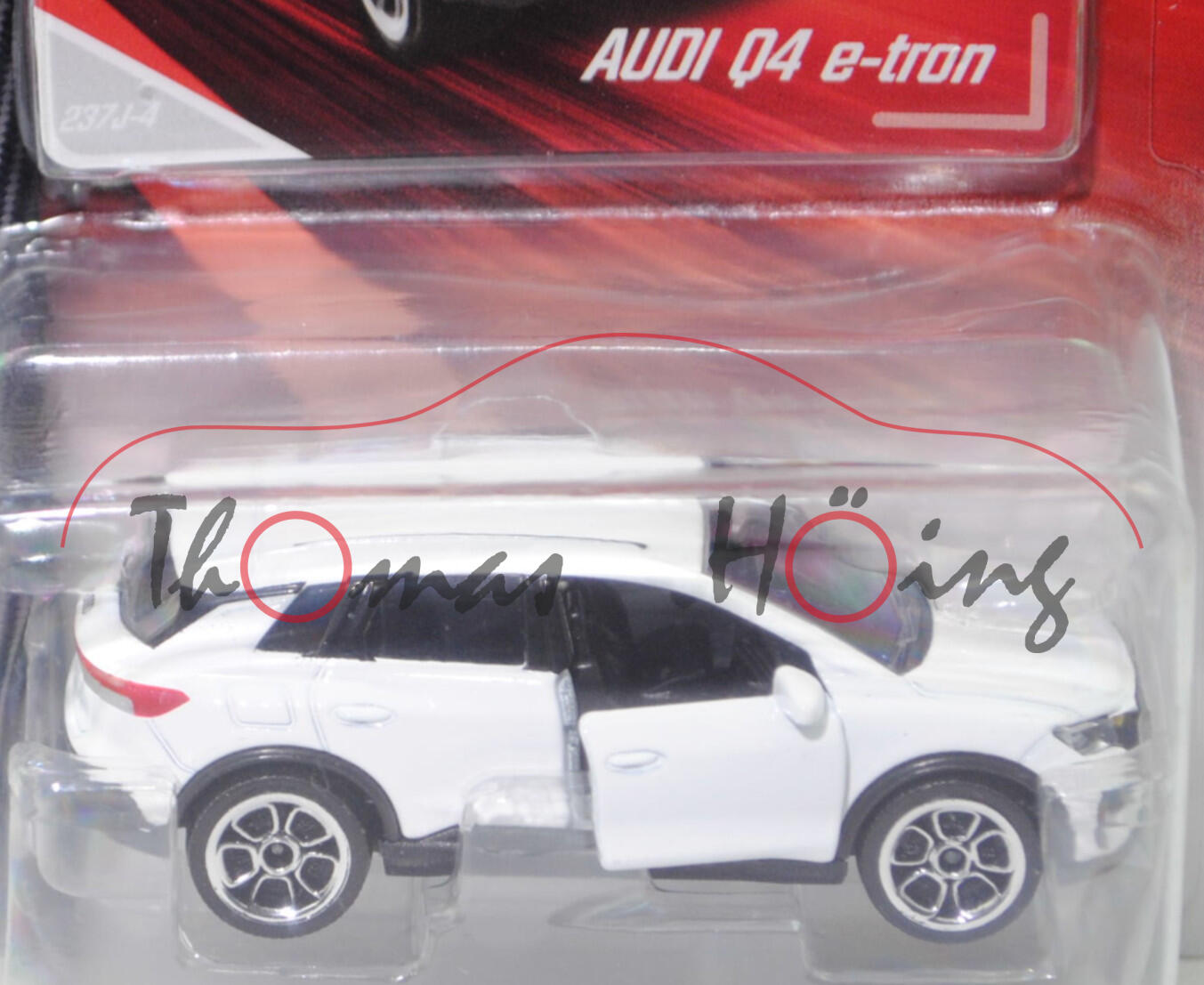 Audi Q4 50 e-tron quattro (1. Generation, Typ FZ, Modell 2021-) (Nr. 237J), reinweiß, Nr. 237J-4, majorette, 1:62, Blister (PREMIUM CARS)