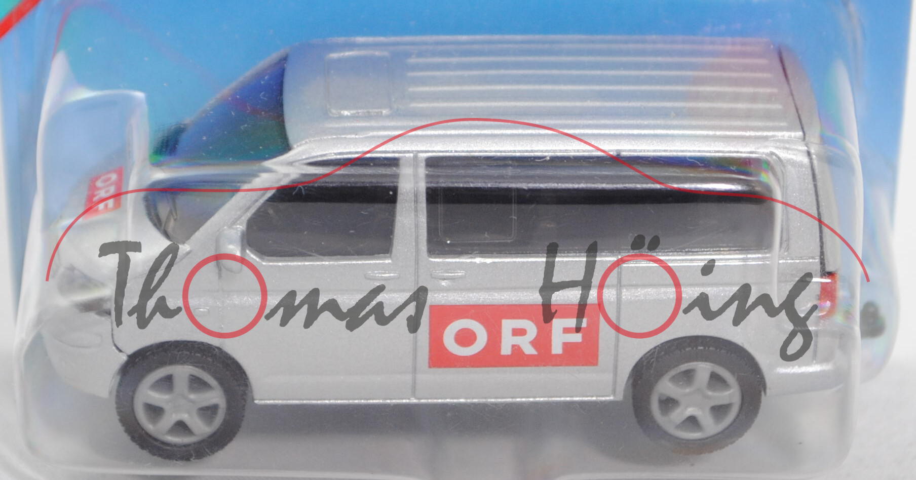 00404 VW T5.1 Multivan (Modell 2003-2009), silbergraumetallic, ORF, B21 silbergrau, SIKU, 1:58, P29a