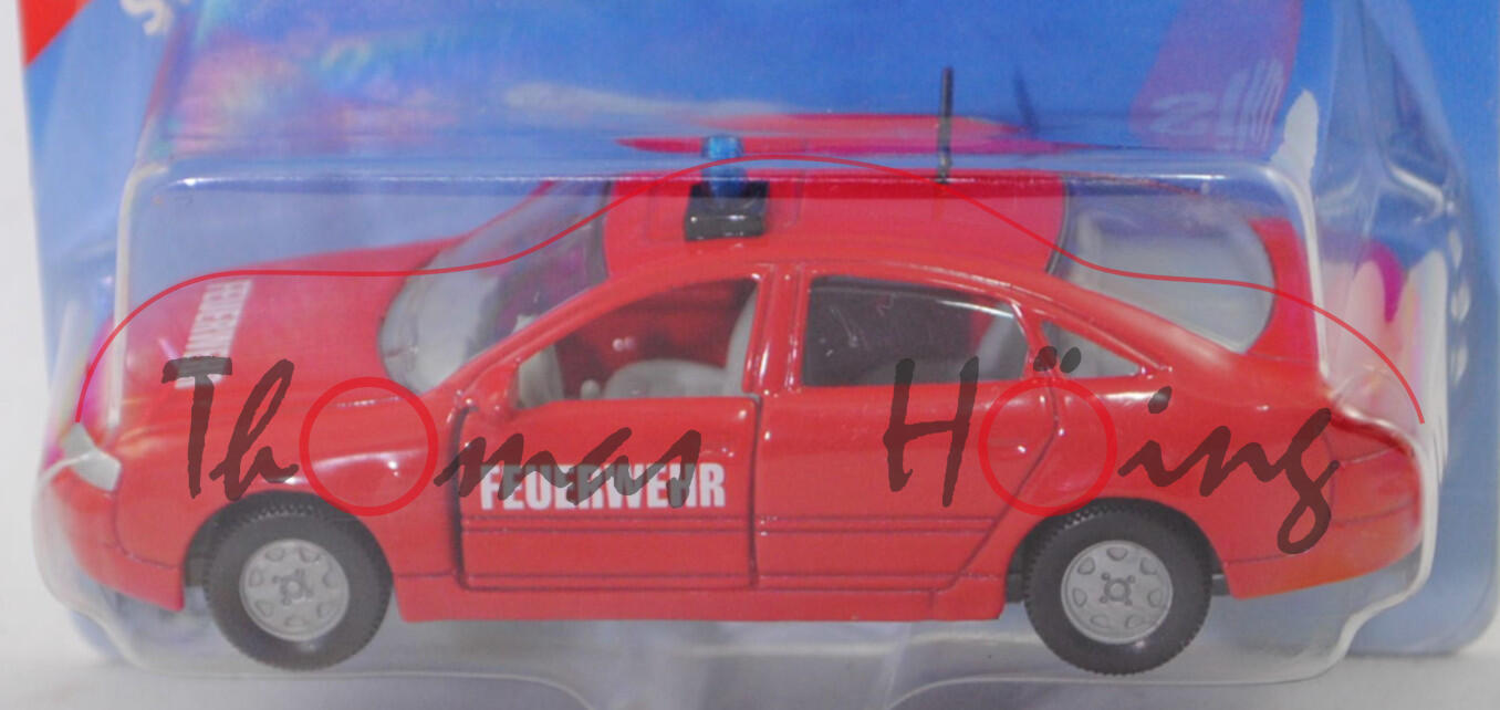 00000 Audi A6 1.9 TDI Advance (C5, Modell 1997-2001) Feuerwehr-Einsatzleitwagen, rot, FEUERWEHR, SIKU, 1:53, P28a