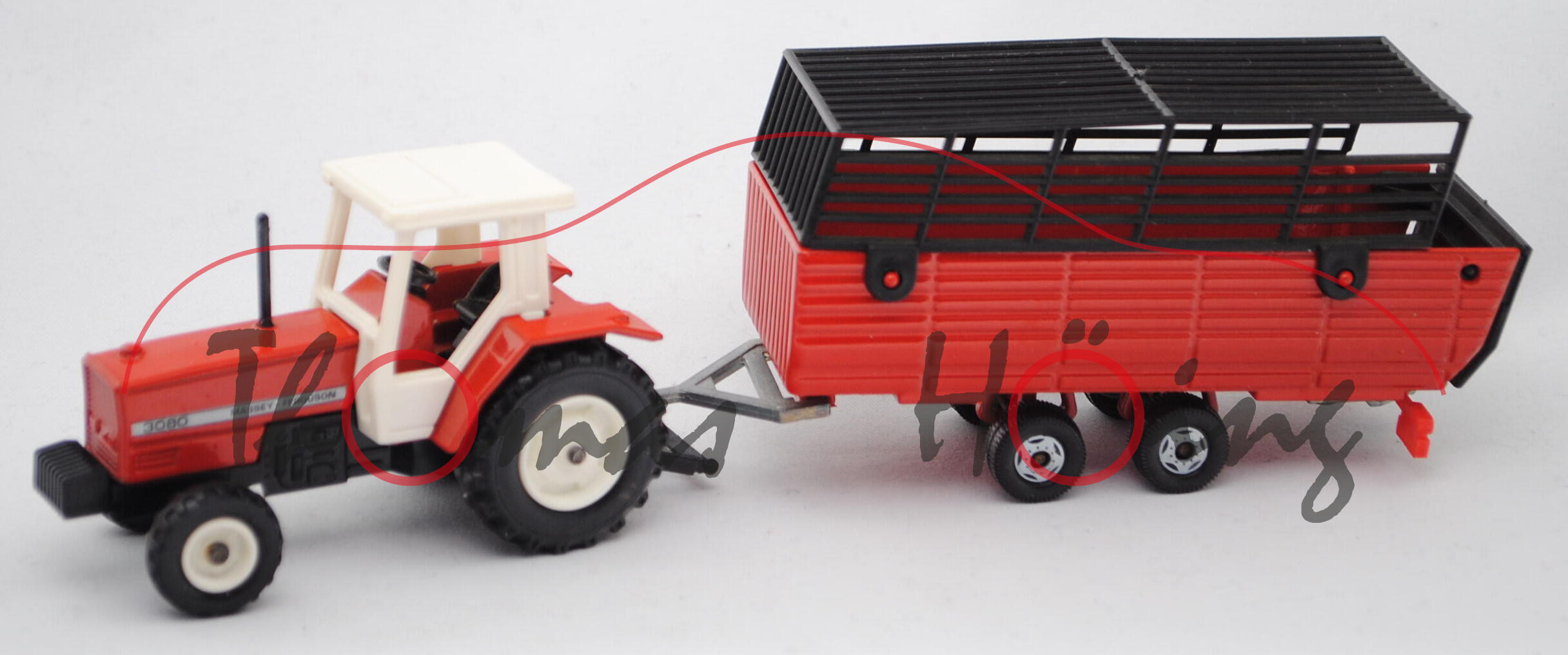 00000 Massey Ferguson 3080 2WD (Mod. 86-88) mit Heuwagen, Heuwagen B10, L13