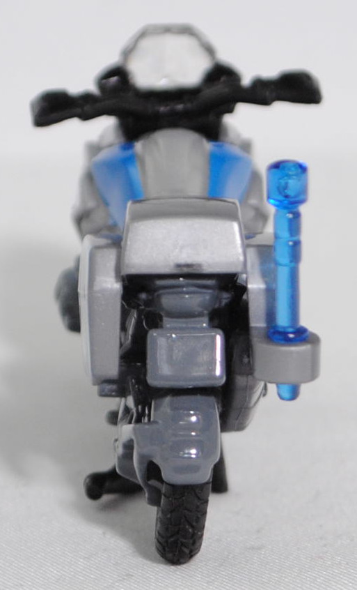 00000 BMW R 1250 GS LCI (5. Generation, Typ K50 (0J91), Facelift 2020, Modell 2020-2023) Polizei Motorrad, silbergrau/basaltgrau, POLIZEI, SIKU SUPER, 1:35, P29f