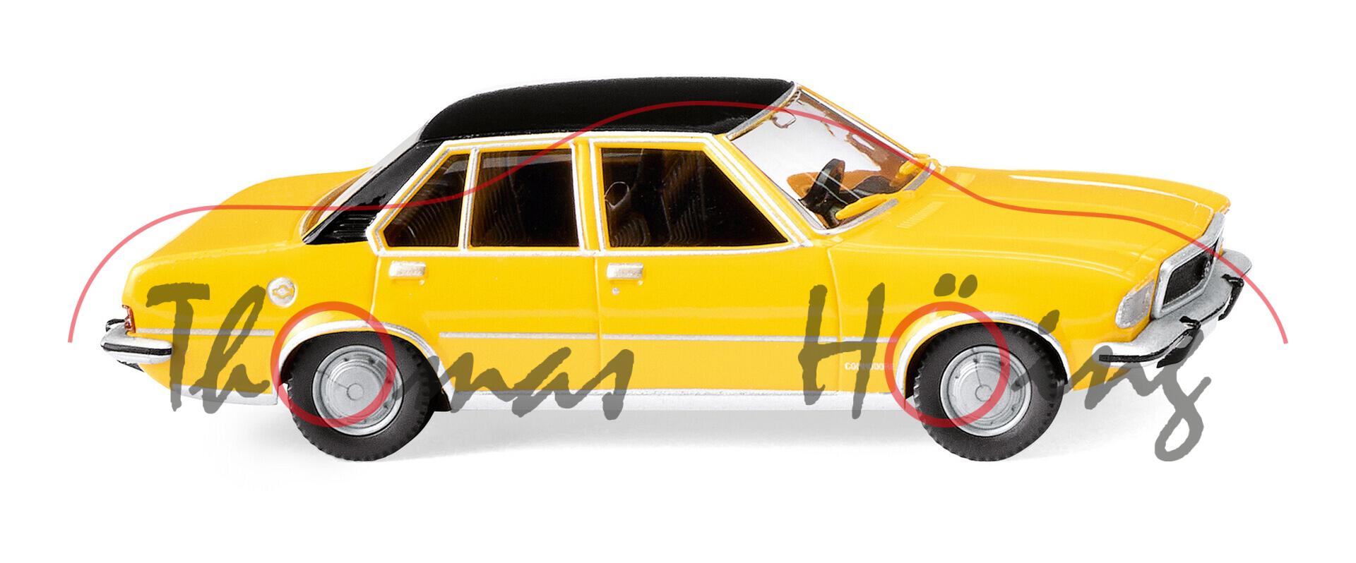 Opel Commodore B 2500 S (2. Generation, Modell 1973-1976), verkehrsgelb, Wiking, 1:87, mb