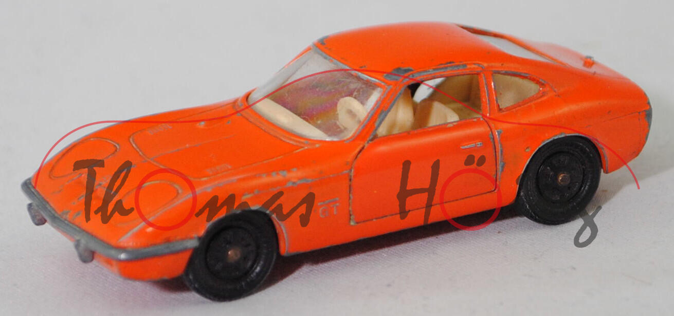 00000 Opel GT 1900 (1. Generation, Serie 1, Modell 1968-1969), verkehrsorange, Verglasung klar, R3, SIKU-SUPER-ZINKGUSS 1:60 (V-SERIE), 1:60, vsc