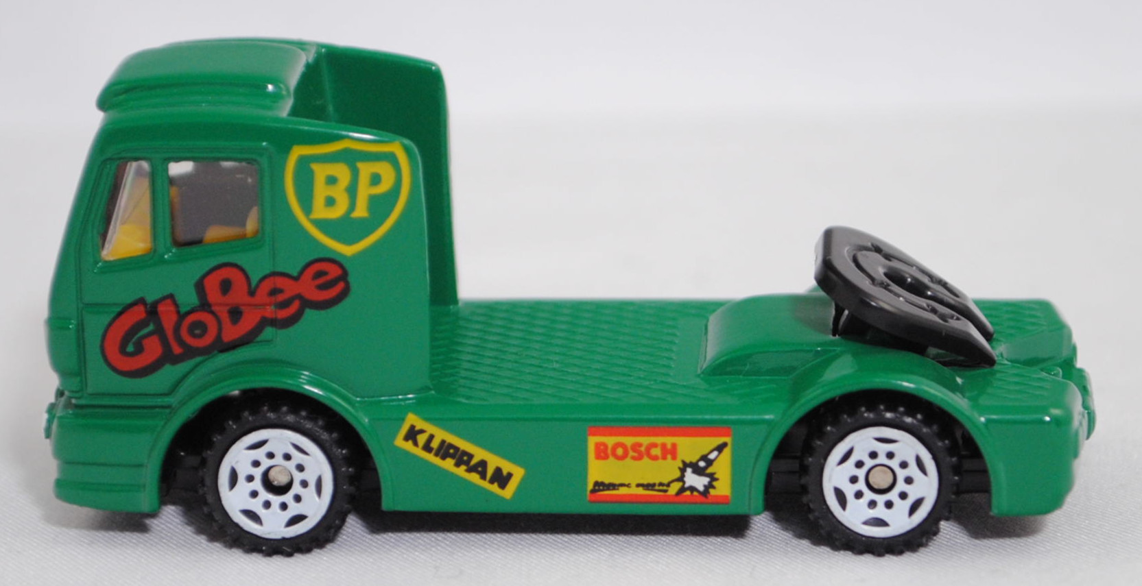 00000 Mercedes-Benz 1450 S (Modell 1989-1993) Renntruck (Truck-Racing-Europameisterschaft, Klasse C), türkisgrün, GloBee / BP / KLIPPAN / BOSCH, Bpr. 0818, C3, SIKU SUPER, 1:83, m