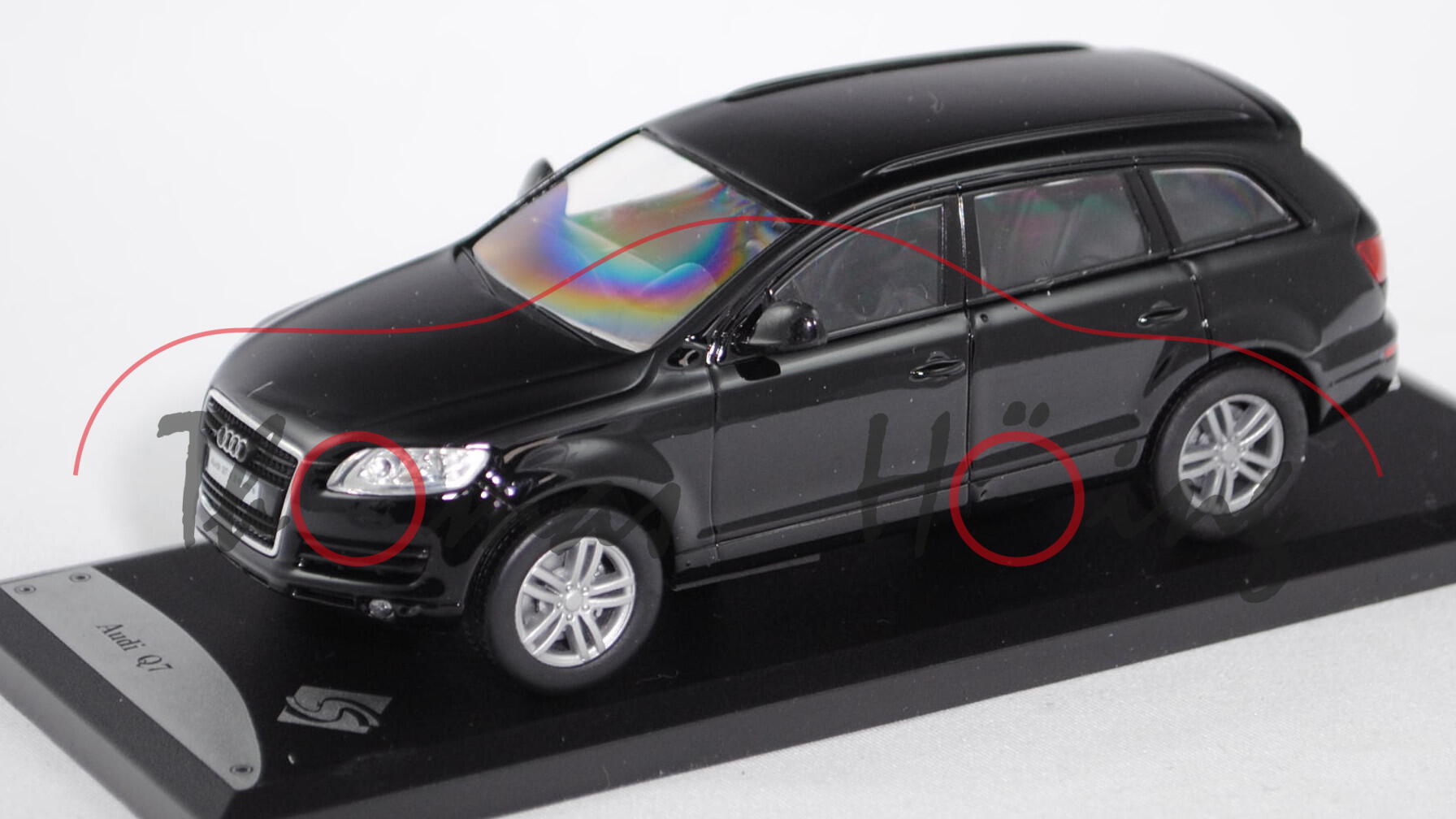 Audi Q7 4.2 FSI quattro (Typ 4L, Modell 2006-2009), schwarz, Solido, 1:43, mb