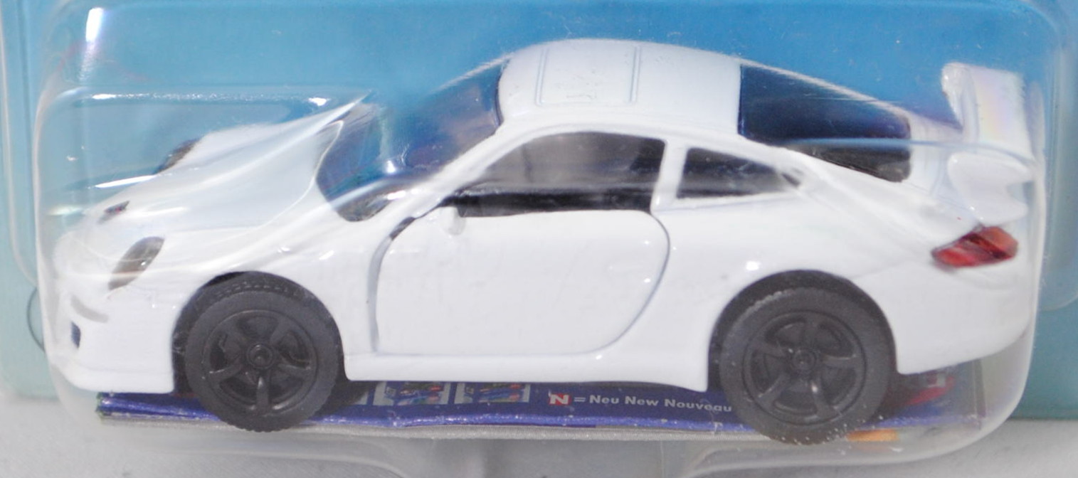 00004 Porsche 911 Carrera S (Typ 997.1 Coupé, Modell 2004-2008), reinweiß, SIKU, 1:55, P29b