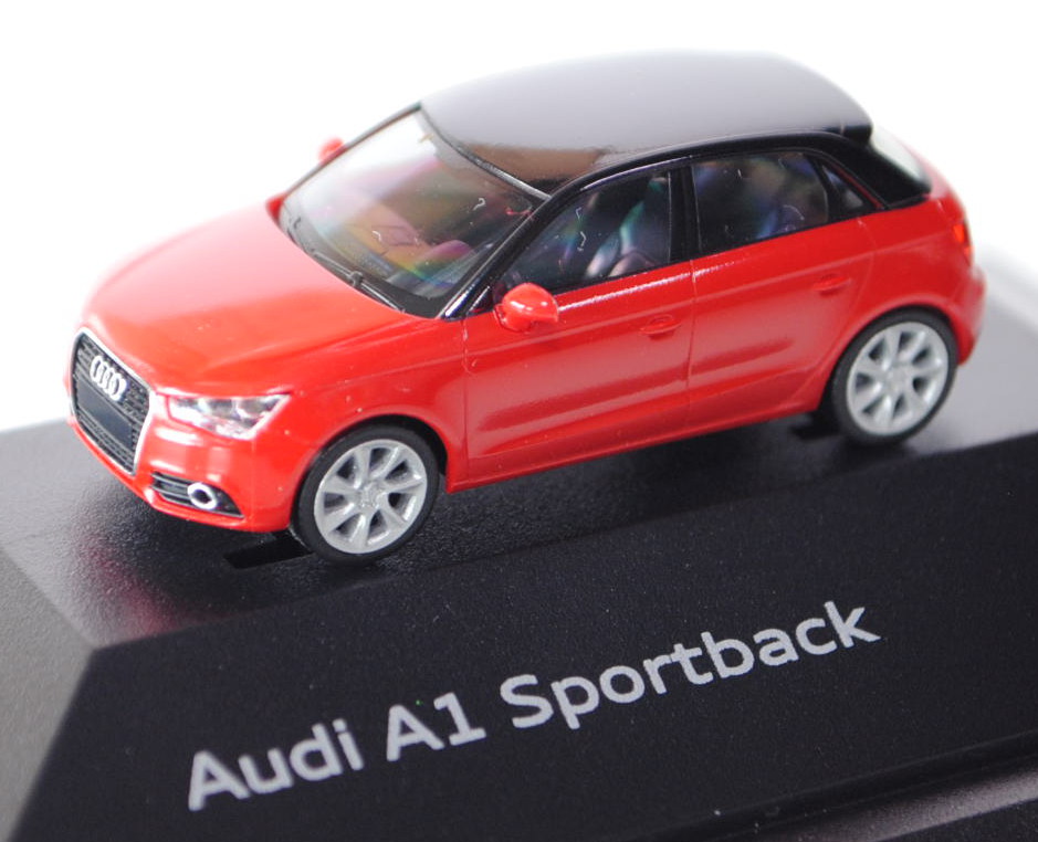 Audi A1 Sportback, Modell 2012-, misanorot, Herpa, 1:87, Werbeschachtel