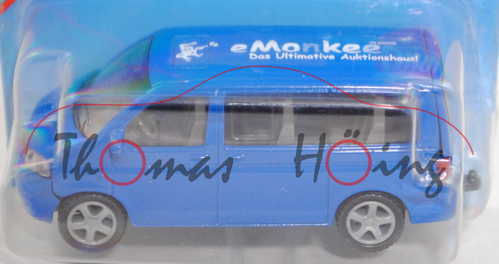 00000 eMonkee VW T5.1 Multivan (Modell 2003-2009), hell-signalblau, eMonkee ©2005, SIKU, P29a