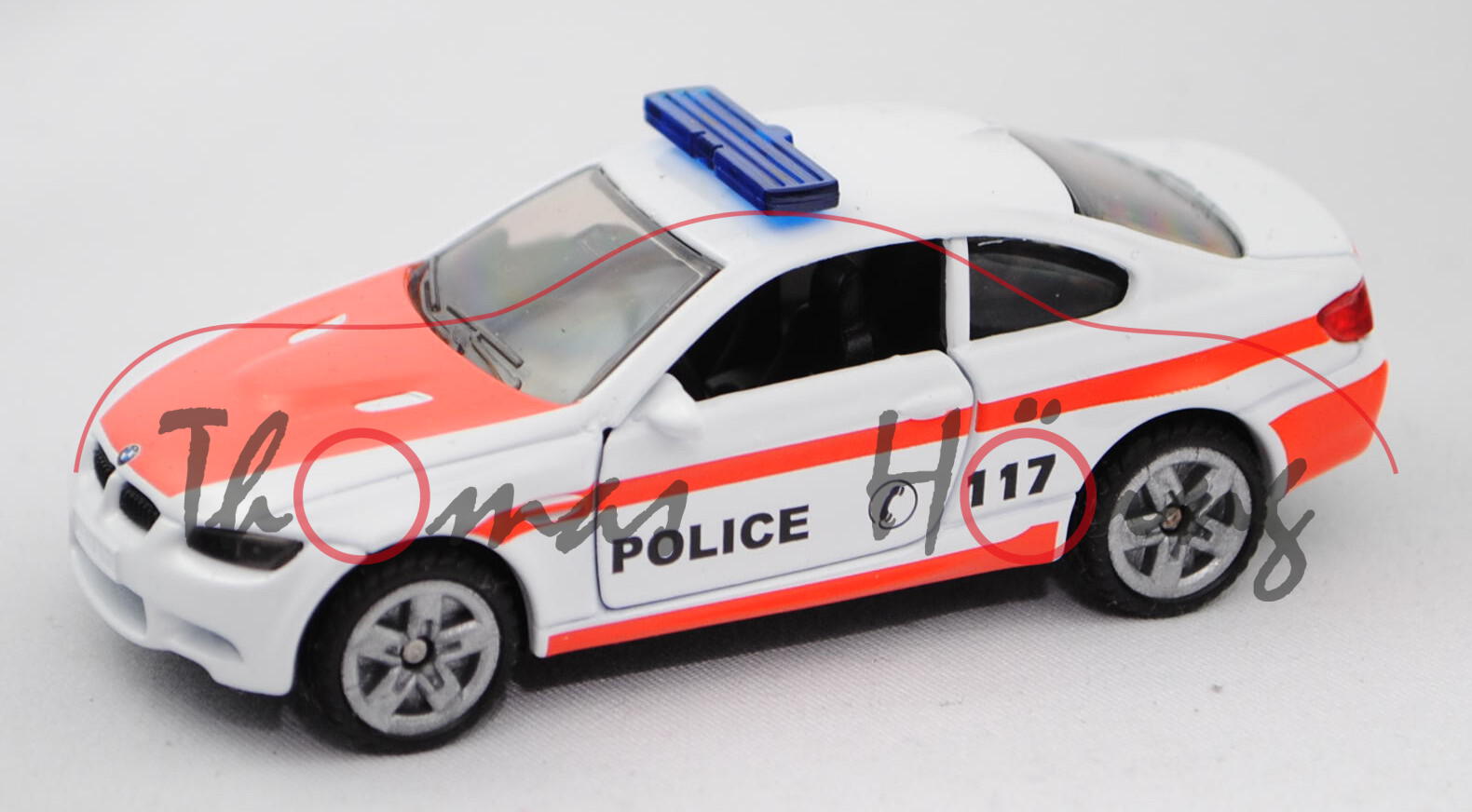 03903 BMW M3 Coupé (Typ E92, Mod. 2007-2013), weiß/orange, POLICE C 117, SWISS SPECIAL