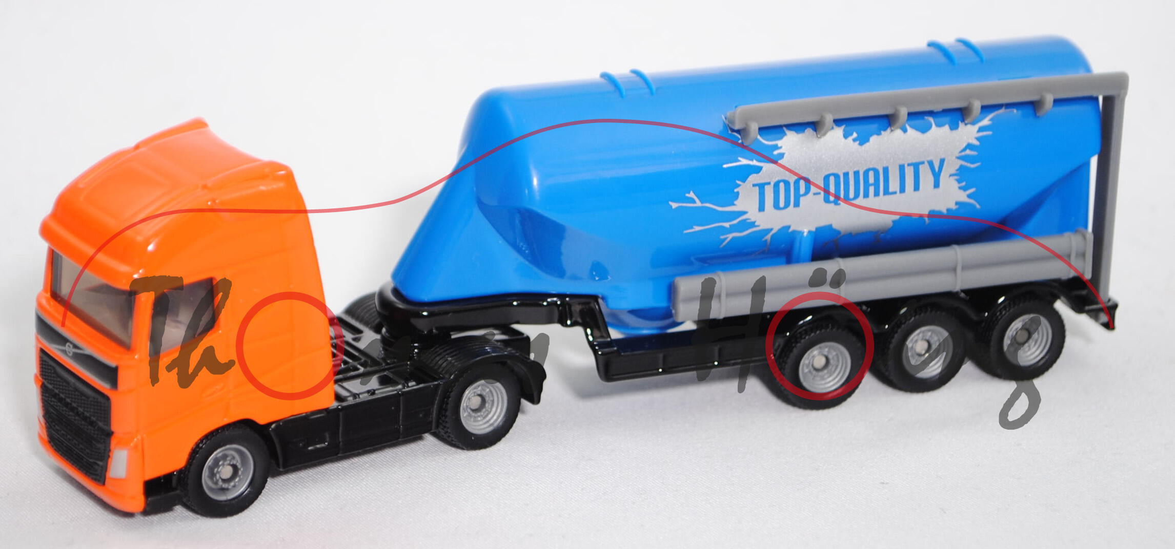 00000 Volvo FH16 750 Globetrotter-XL (Mod. 13-) mit Silo-Sattelauflieger , orange/blau, L17mpK