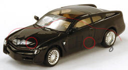 Webasto Welcome 2 Concept Car, Modell 2003, IAA Frankfurt 2003, schwarzmetallic, 1:43, Norev, Werbes