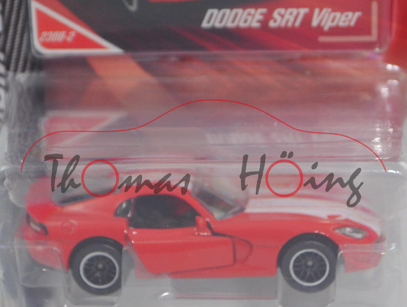 Dodge Viper SRT-10 (3. Generation, Modell 2015-2017), verkehrsrot, Nr. 238B-2, majorette, 1:60, mb