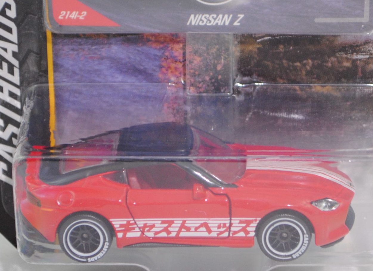 Nissan Z Performance (Typ RZ34, Modell 2022-), hell-karminrot, Nr. 214I-2, majorette, 1:58, Blister