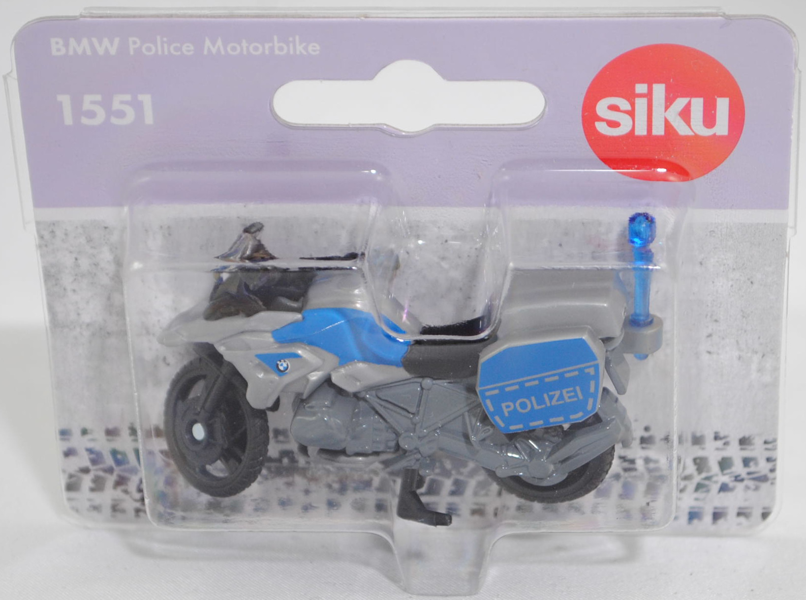 00000 BMW R 1250 GS LCI (5. Generation, Typ K50 (0J91), Facelift 2020, Modell 2020-2023) Polizei Motorrad, silbergrau/basaltgrau, POLIZEI, SIKU SUPER, 1:35, P29f