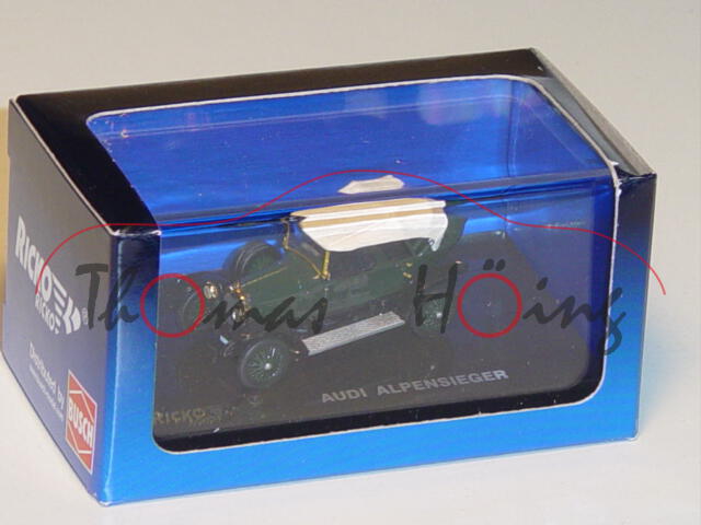 Audi Alpensieger, tannengrün, Verdeck geschlossen, Ricko / Busch, 1:87, PC-Box