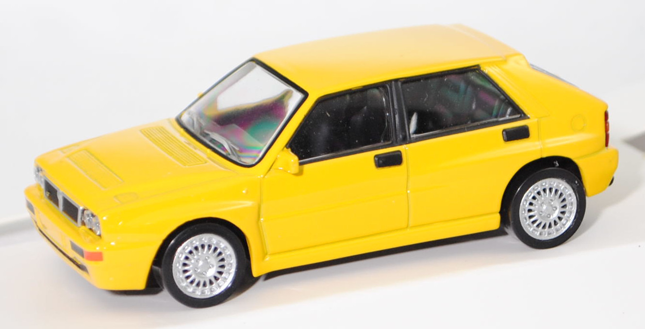 Lancia Delta HF Integrale Evolutione II 16V (1. Generation, Tipo 831 Abo, Modell 1993-1994, Baujahr 1993), giallo ginestra (Farbcode 258/A), Norev Jet-car / Youngtimers, 1:43, mb