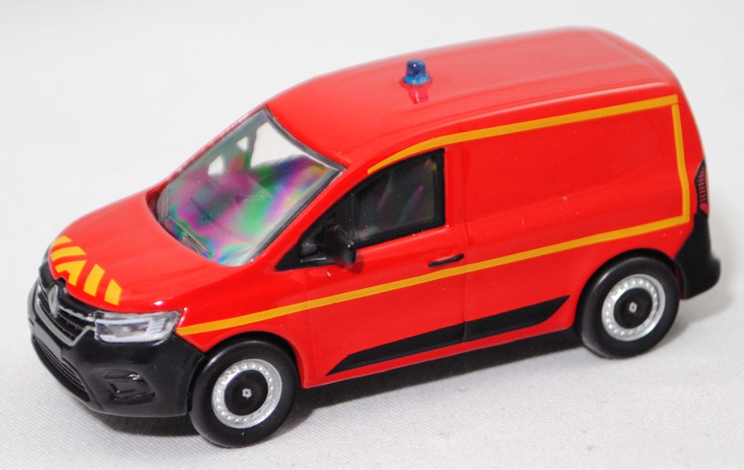 Renault Kangoo Van / Rapid III Advance L1 (RFK, Typ L1H1, Modell 2021-, Baujahr 2023) Pompiers, rot, Streifen in gintergelb auf den Seiten, Norev Multigam Serie, 1:64, mb