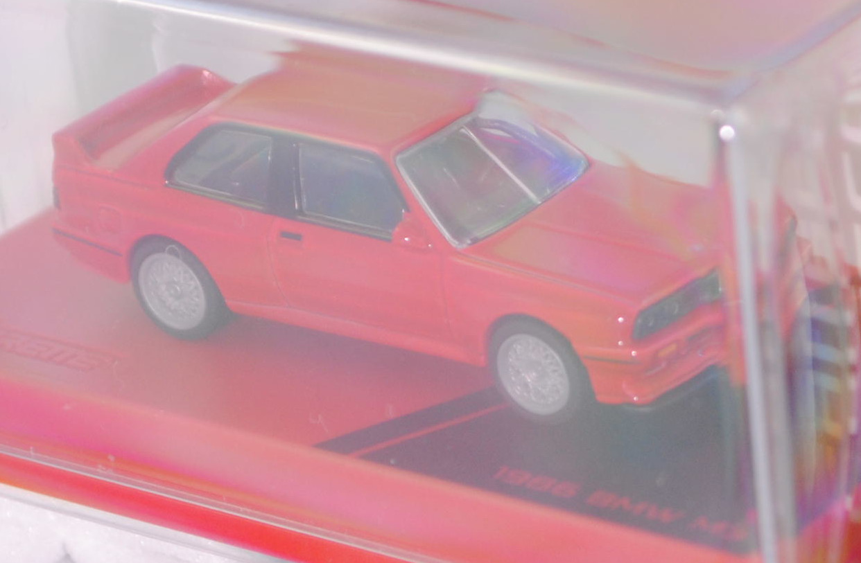 BMW M3 Gruppe A DTM (E30, FIA-Homologationsnummer 5327 nach Gruppe-A-Reglement, Modell 1987-1996) (Nr. 257F), signalrot, majorette, 1:64, PC-Box im Blister (Collection)