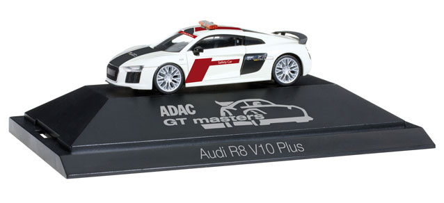 Audi R8 V10 plus (Typ 4S, 2. Generation, Modell 2015-) Safety Car, ibisweiß, ADAC GT masters, Herpa,