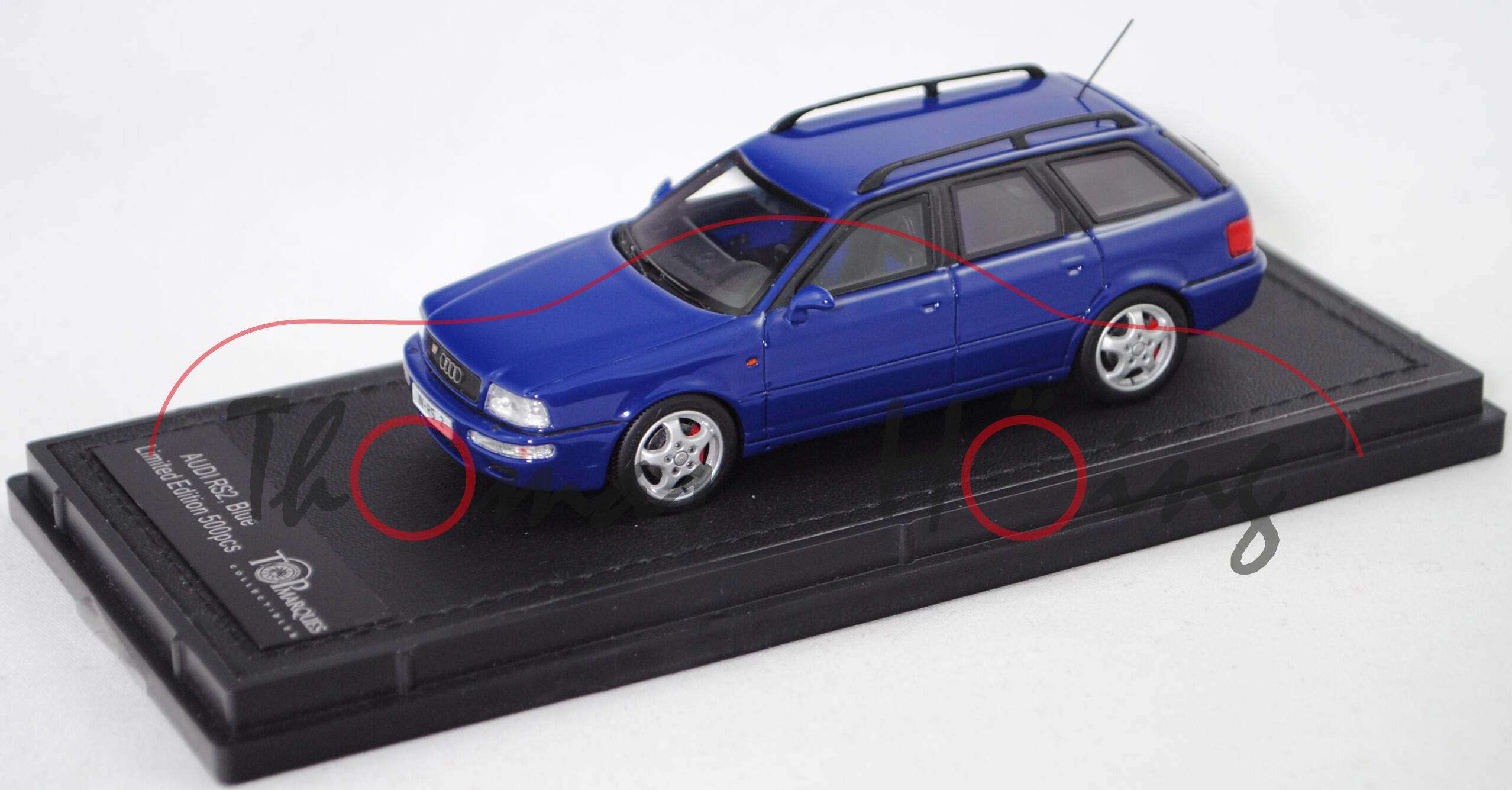 Audi Avant RS2 (Baureihe B4, Typ 8 C/P1, Mod. 94-95), nogaroblau perleffekt, TOP MARQUES, 1:43, mb