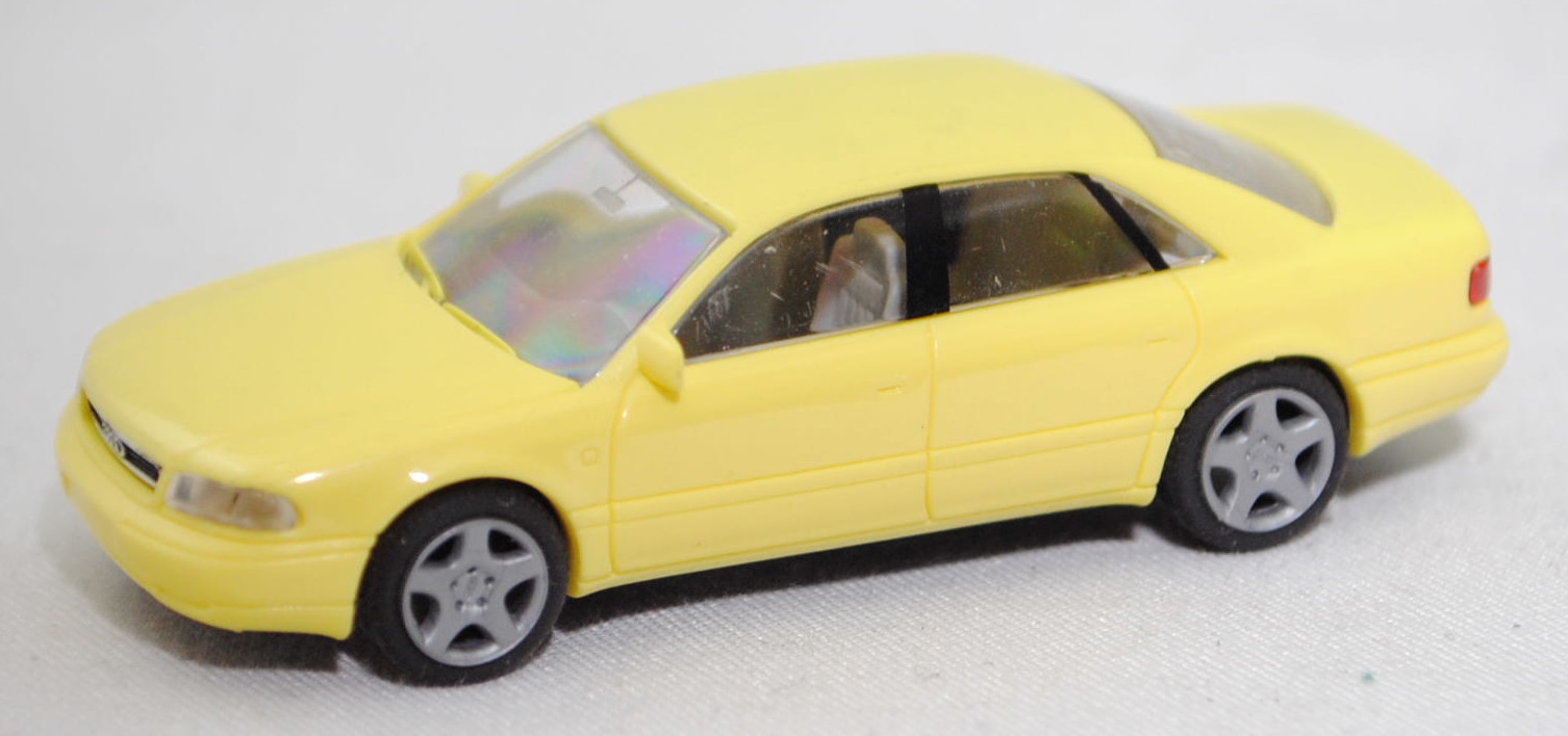 Audi A8 4.2 quattro (D2, Typ 4D, Modell 94-99), schwefelgelb, Rietze, 1:87, mb (Intermodellbau 1994)