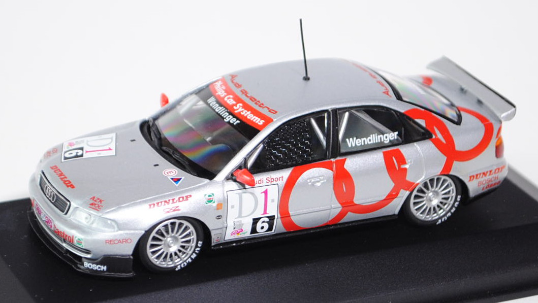 Audi A4 quattro STW 1996 (B5, Typ 8D), Modell 1994-2000, silber, Fahrer: Karl Wendlinger, Nr. 6, Tea