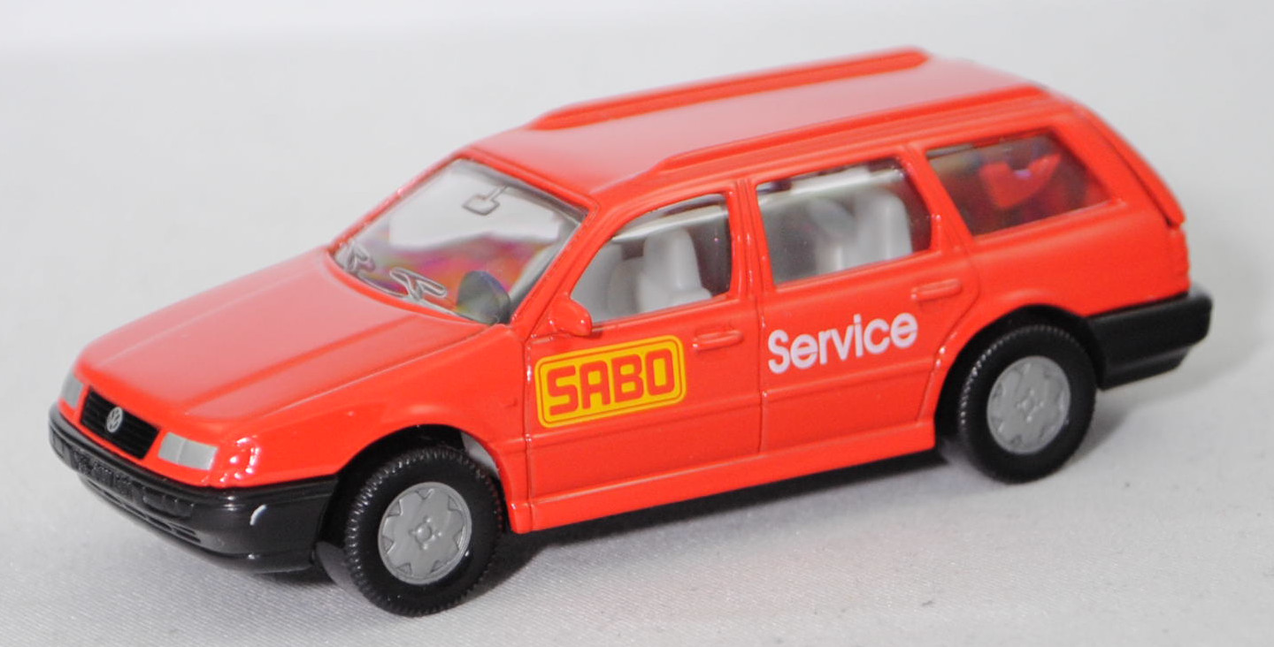 00401 VW Passat Variant VR6 Exclusiv (4. Generation, B4, Werkscode 35i / Typ 3A5, Modell 1993-1997), hell-blutorange, SABO Service, B6, SIKU SUPER, 1:55, m (Limited Edition)