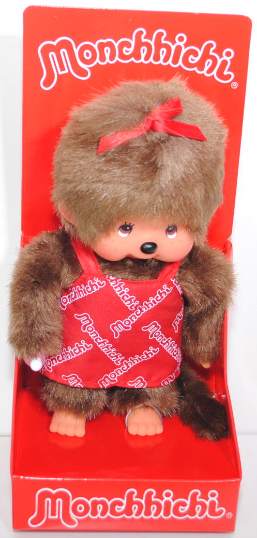 Monchhichi Logo Printed Girl (Mädchen mit Logo-Shirt), 20 cm groß, Sekiguchi