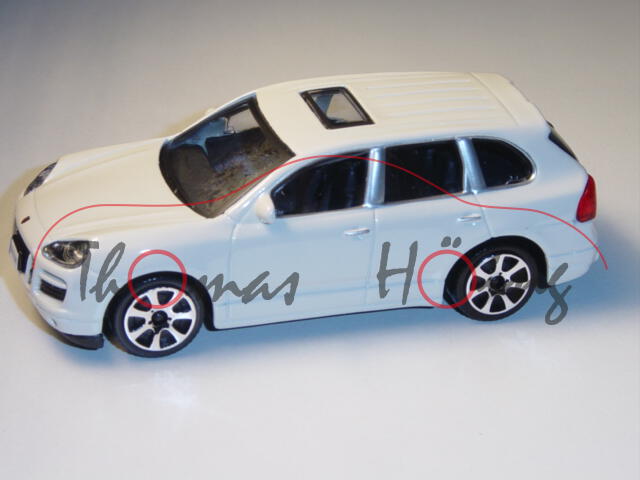 Porsche Cayenne Turbo, cremeweiß, innen schwarz, Bburago, 1:43, mb