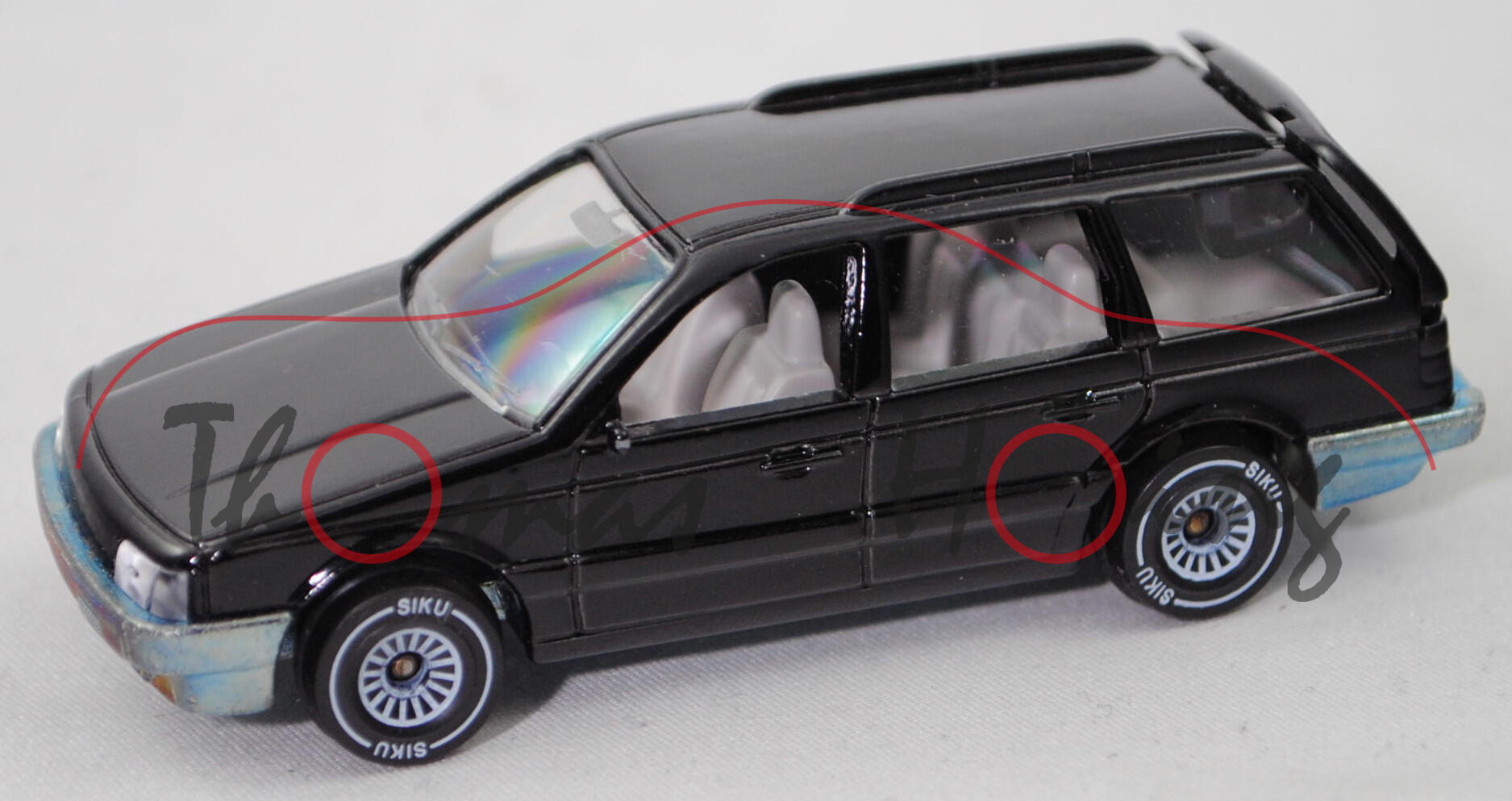 00003 VW Passat Variant CL (B3, 35i, Typ 315, Modell 1988-1990), schwarz, W-Germ, B4, SIKU, 1:55