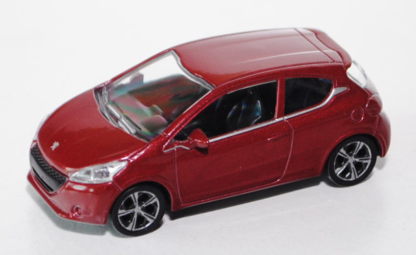 Peugeot 208, Modell 2012-, braunrotmetallic, 1:59, Norev SHOWROOM, mb