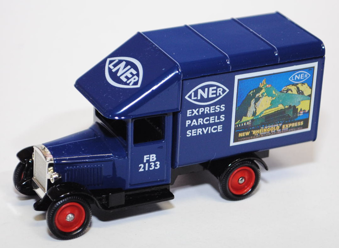 Morris LNER Parcel Van, Modell 1935, saphirblau/schwarz, LNER / EXPRESS / PARCELS / SERVICE / FB / 2