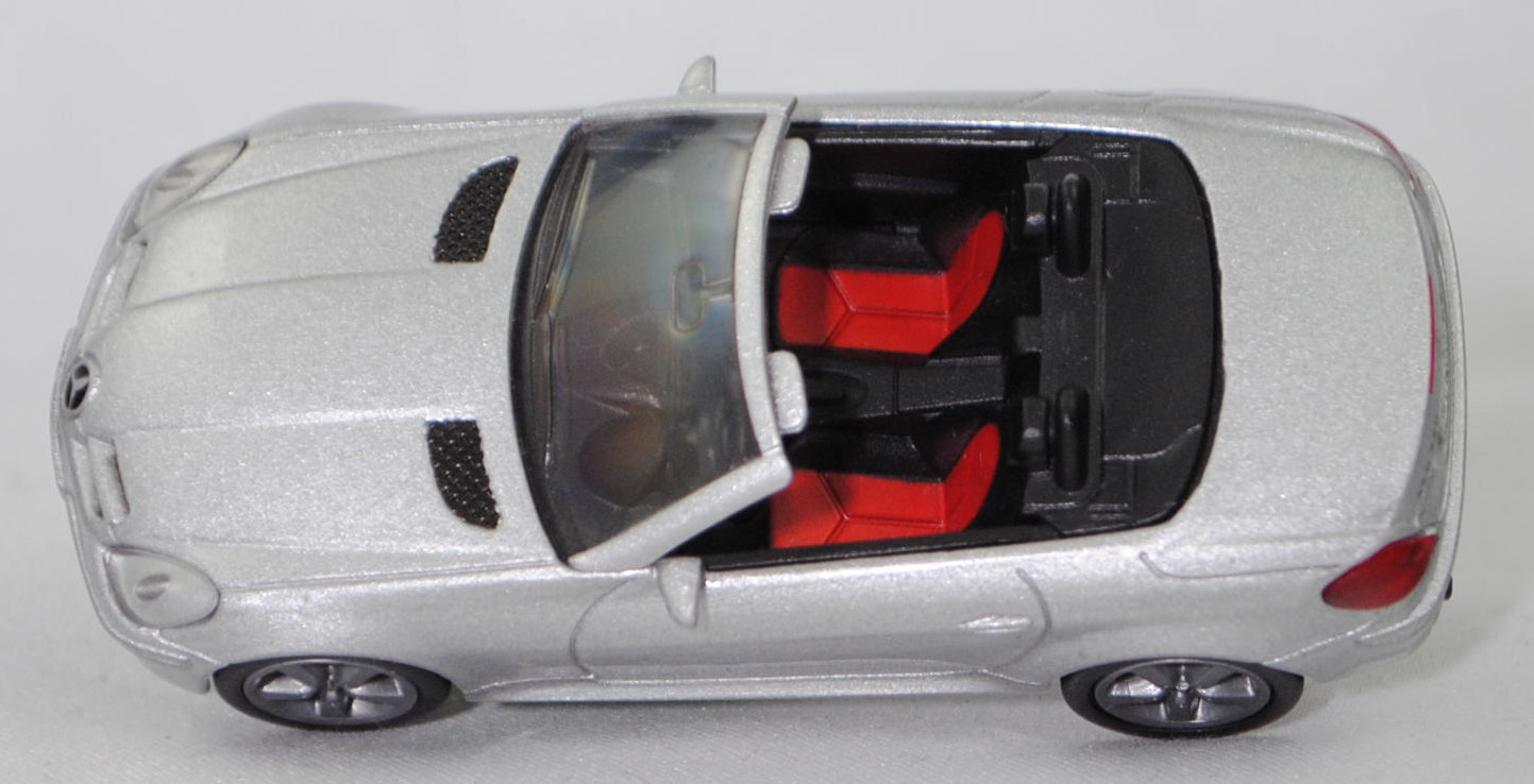 00000 Mercedes-Benz SLK 350 (interne Baureihenbezeichnung R 171, Vor-MoPf, Modell 2004-2008), silbergraumetallic, Bpr. MERC. BENZ SLK 350 und 1002, SIKU SUPER, 1:55, m