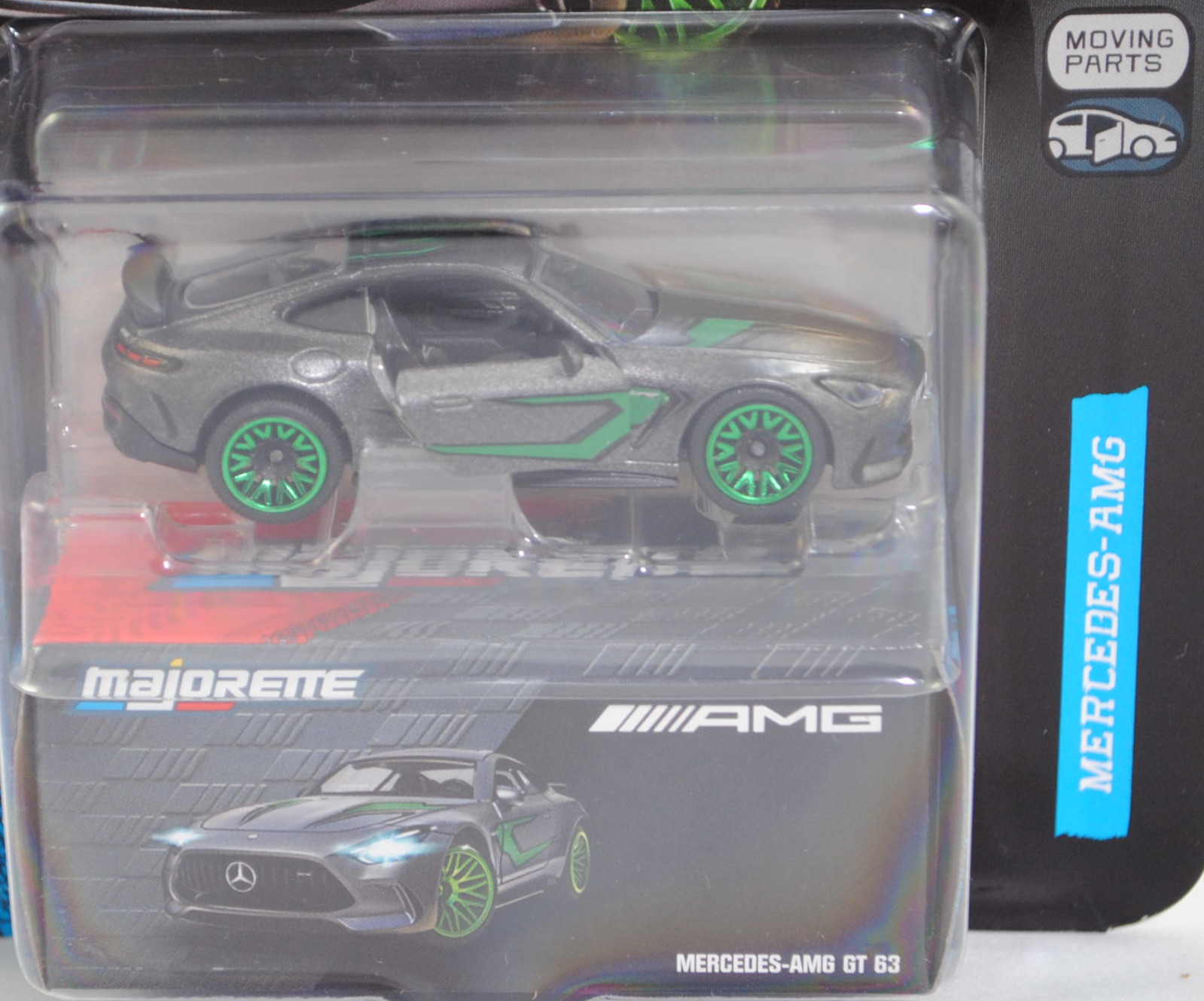 Mercedes-AMG GT 63 4Matic+ Premium (C 192, Modell 2023-) (Nr. 232N), dunkel-graualuminiummetallic, majorette, ca. 1:65, Blister (MERCEDES-AMG DELUXE CARS)