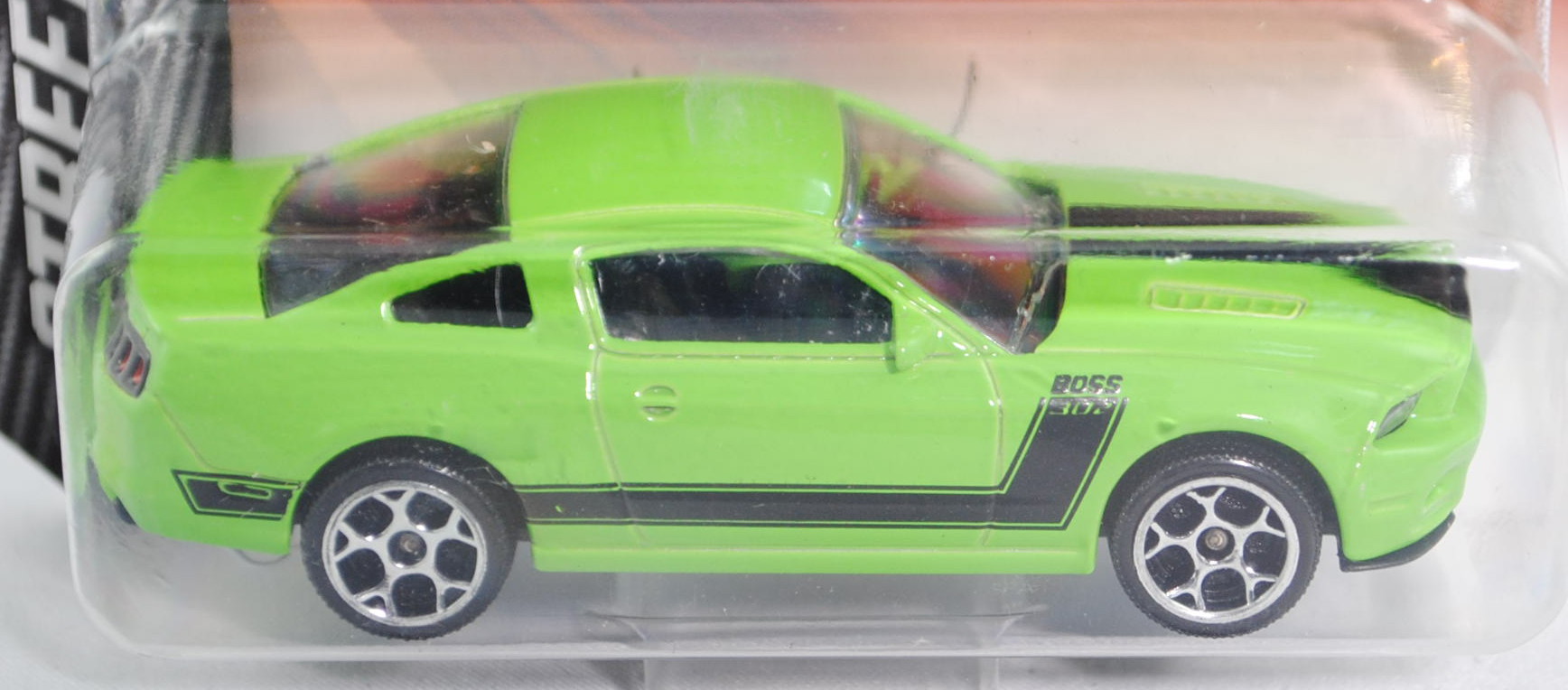 Ford Mustang Boss 302 (Typ V, 2. Generation, Modell 2012-2013) (Nr. 204A), gelbgrün, 5-Speichen-Felg