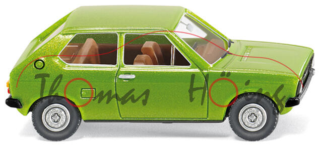 Audi 50 (Typ 86), Modell 1974-1978, viperngrün-metallic, Wiking, 1:87, mb