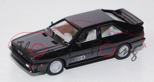 Audi Quattro (B2, Typ 85Q), 1980-1991, tiefgrün perleffekt, Herpa, 1:87, mb