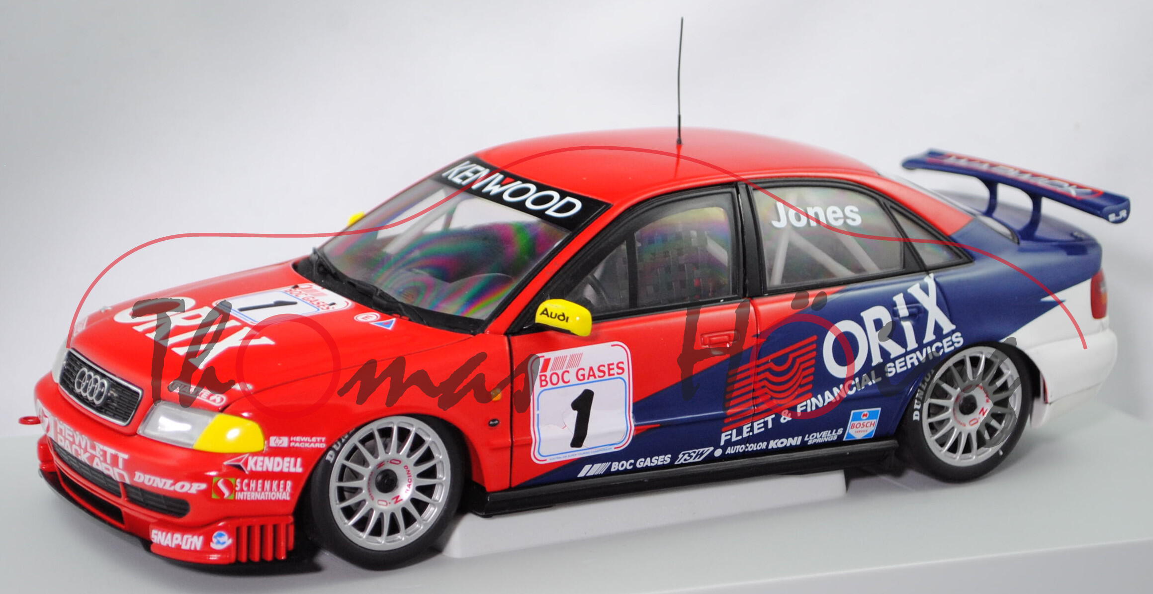 Audi A4 quattro Supertouring, verkehrsrot, Australien 1997, Brad Jones, Nr. 1, UT models, 1:18, mb