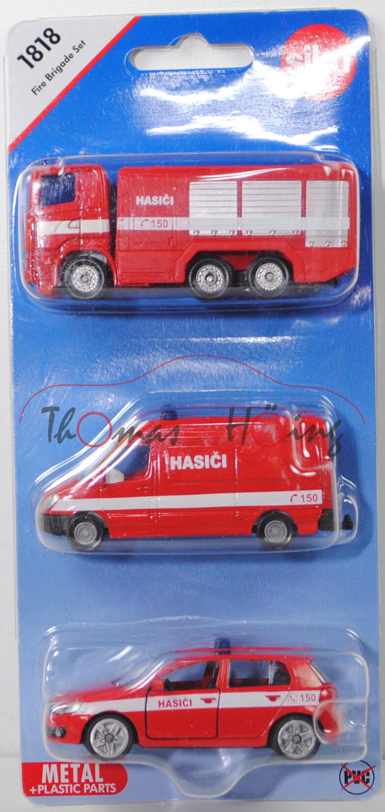 06101 CZ Fire Brigade Set mit Scania R380 + Mercedes-Benz Sprinter II+VW Golf VI, HASICI C 150, P29e