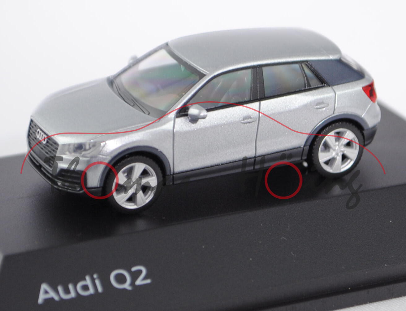 Audi Q2 (Modell 2016-), florettsilber, Herpa, 1:87, Werbeschachtel