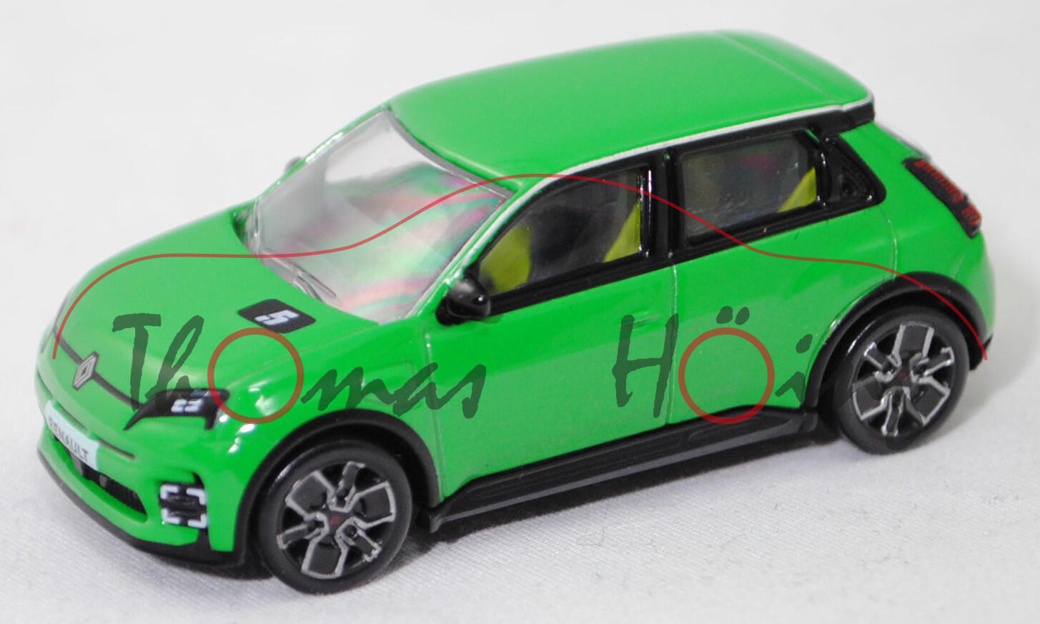 Renault 5 E-Tech Electric Iconic Five 150 Comfort Range (Modell 2024-), pop green! (Farbcode DQL), Norev, 1:64, mb