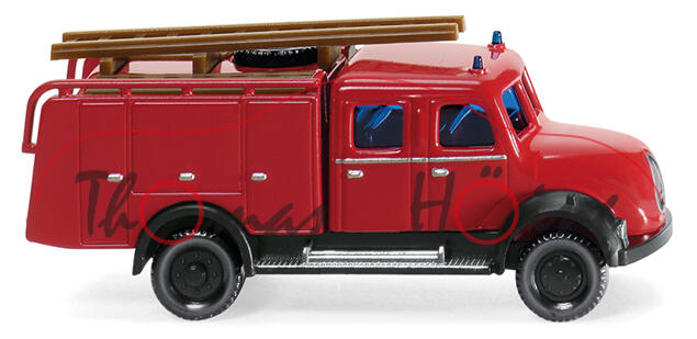Feuerwehr - Magirus Mercur LF 16, signalrot/schwarz, N-Spur, Wiking, 1:160, mb